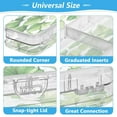 thumbnail image 4 of Plastic Pencil Box Large Capacity Pencil Boxes Clear Boxes with Snap-Tight Lid Stylish Office Supplies Storage Organizer Box Green Ginkgo Biloba, 4 of 7
