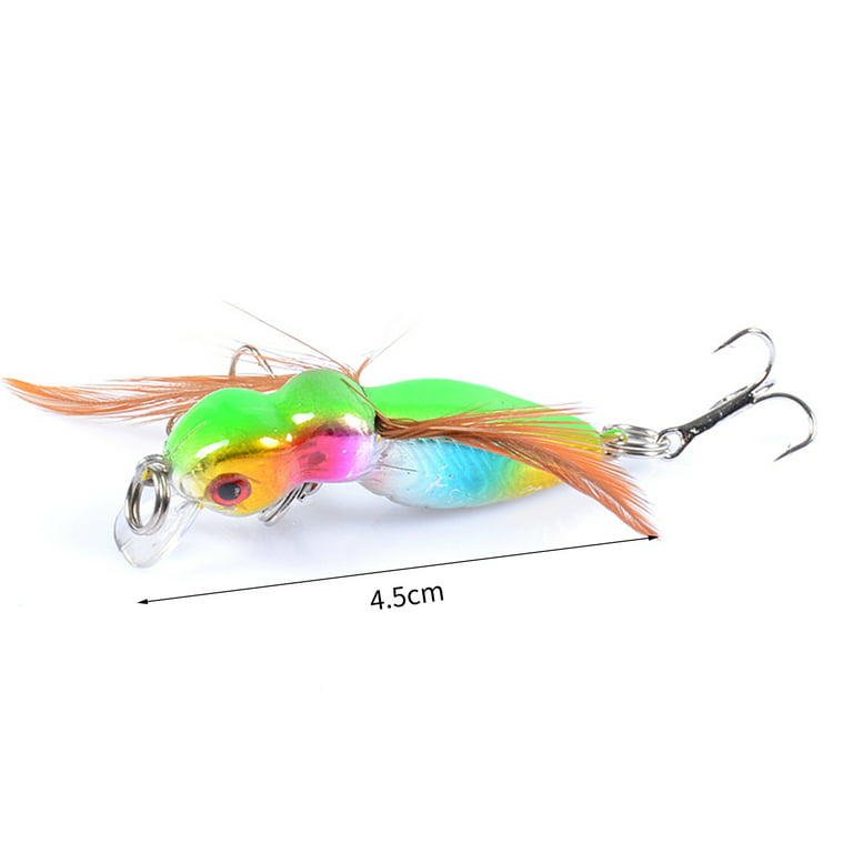 1Pcs Hard Bait 3D Eyes Fishing Lure Butter Fly Insects Various Style Salmon Flies Trout Single Dry Fly Fishing Lures 4.5cm/3.4g Fishing Tackle 