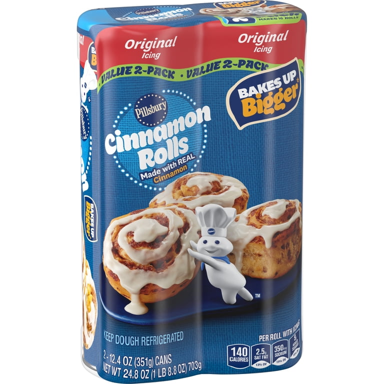 Pillsbury Cinnamon Rolls with Original Icing, 2-Pack, 16 Oven