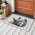 thumbnail image 5 of Grey Easter Area Rugs Collection 2'x3', Spring Country Cute Bunny Plaid Checkered Non Slip Indoor Rectangle Throw Runner Rug Floor Mat Carpet for Living Room Dining Table Bedroom Nursery, 5 of 9