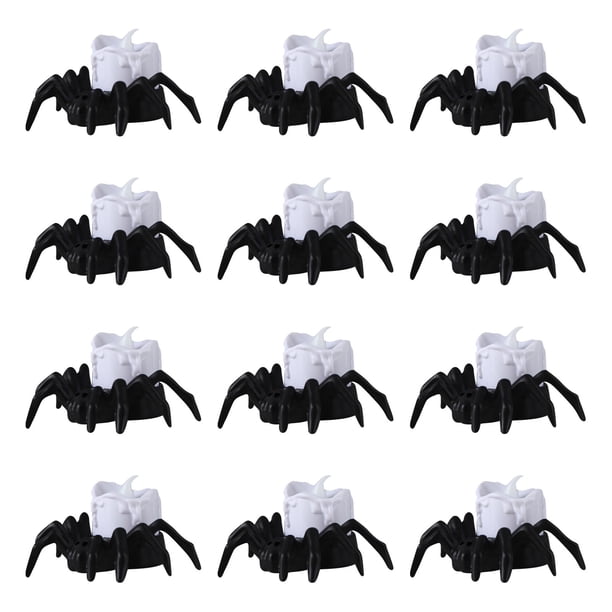 Vela de araña de Halloween YOUSIM luz LED 12 Uds decoración de fiesta