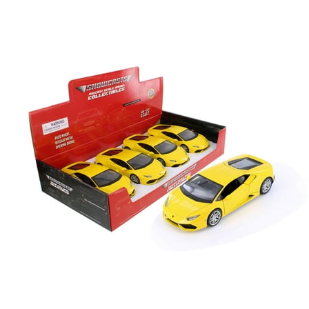 Lamborghini Huracan Coupe, Yellow - Showcasts 37509 - 1/24 Scale Diecast Model Car Diecast Metal (1 Car, No Box)