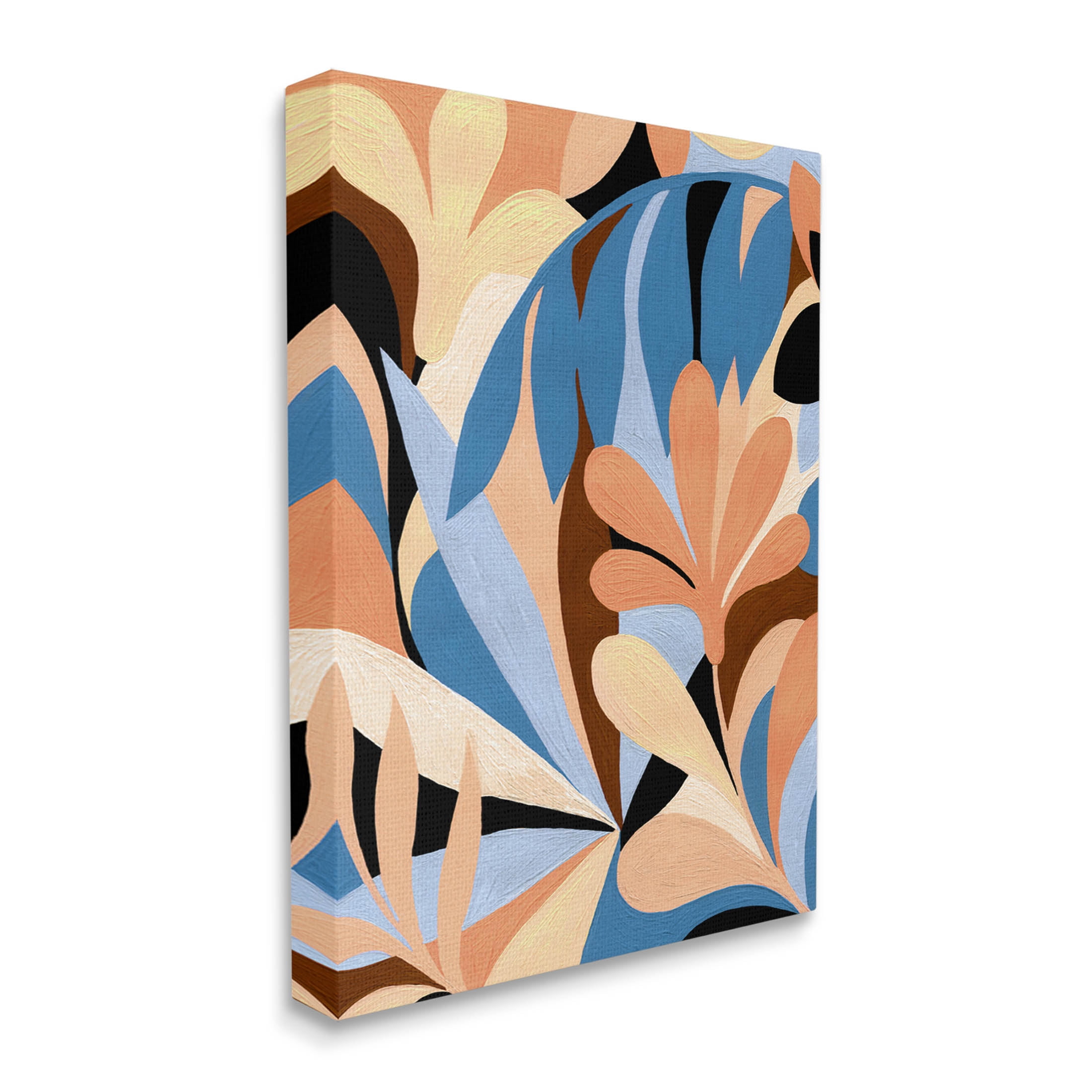 Abstract Overlapping Botanical Forms Botanical & Floral Graphic Art Gallery Wrapped Canvas Print Wall Art