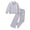 Gray, variant on Yaoqi 9 Years Big Girl Outfit Set 10 Years Child Girls Winter Clothes Long Sleeves Half Zipper Pullover Sweatshirt Top Wide Leg Pants 2pcs Clothing Pink