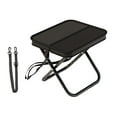 thumbnail image 2 of Taburete plegable con asiento de tela Oxford, soporte resistente, silla de pesca portátil, resistente Negro, 2 of 8