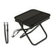 thumbnail image 2 of Taburete plegable para acampar con estructura en forma de X, silla de pesca para mochileros, barbacoas y playa. Negro, 2 of 8