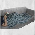 thumbnail image 5 of Floral Soft Flannel Fleece Throw Blanket, Close up Top View of Hydrangea Flowers Nature Elements, Cozy Plush for Indoor and Outdoor Use, 50" x 70", Night Blue Cadet Blue, by Ambesonne, 5 of 5