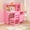 Pink, variant on QinaQin Children's Desk and Chair Set, with a Bookshelf and Storage Cabinet, Suitable for Children Aged 3-12