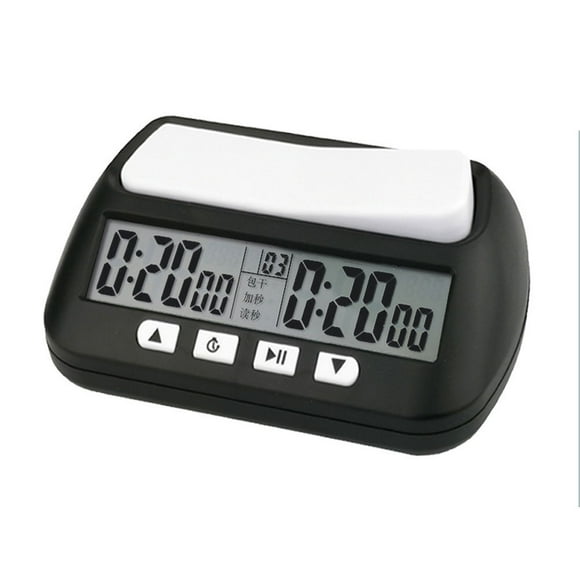 Graflsoa YS-902 Multi-Game Chess Timer with Step Counting for Chinese Chess, Go, and International Chess - Black, AAA Battery Powered (Batteries Not Included)