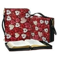thumbnail image 3 of ZUXONGSY Valentine's Day Sequin Heart Print Pu Leather Bible Case for Men Women Multifunctional Bible Holder with Bookmark Belt Large Bible Accessories for Religious, -L, 3 of 7