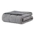 thumbnail image 1 of Premier Comfort Polyester Microcorde Solide en Velours Côtelé Gris, 1 of 4