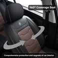 thumbnail image 4 of Fit for Toyota Tacoma Trd Pro 2015-2023, Car Seat Covers, Waterproof PU Leather 5 Piece Full Set Non-slip Protect and Upgrade Seats, Airbag-Compatible, 4 of 9