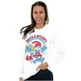 thumbnail image 4 of Retro Smurfs Cartoon 4th of July Long Sleeve TShirt Men Women Brisco Brands S, 4 of 6