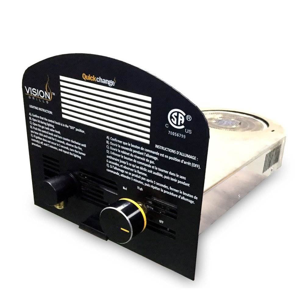 Vision Grills Stainless Steel Quick Change Gas Insert for Kamado