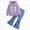 Purple 0726, variant on Toddler Baby Girls Outfits 24 Months 2T 3T 4T 5T 6T 7T Girls Fall Winter Clothes Toddler Girls Ruffle Long Sleeve Cute Top Jeans Bell-bottomed Pants 2PCS Set Pink Size 6-7 Years