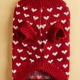 thumbnail image 3 of TELOLY Dog Clothes,Acrylic Blend Material Dog Sweaters,Slim Fit Design Comfortable and Non-Irritating Dog Sweatshirt,Red,M, 3 of 4