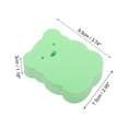 thumbnail image 4 of Unique Bargains 1 Pc Cute Bears Shape Bath Sponge Body Scrubber Green, 4 of 6