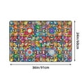 thumbnail image 3 of Colorful Fractal Mandala Rugs Doormat, Non-Slip Machine Washable Carpets Floor Door Mat , 36" x 24", 3 of 7