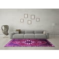 thumbnail image 3 of Ahgly Company Indoor Round Persian Purple Traditional Area Rugs, 5' Round, 3 of 4
