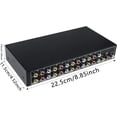thumbnail image 5 of Amplificador divisor de audio y video 8 en 1 salida 3 RCA AV para caja de cable DVD DVR TV analógica Divisor de 1x8 puertos Compuesto 3 RCA Av Video Audio Switch Switcher QiCheng&LYS (8 en 1 salida), 5 of 5