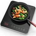 thumbnail image 1 of Aobosi Portable Induction Burner Cooktop 1800w Fast Efficient Cooking,Digital Sensor Touch LED Screen Countertop Burner,Electric Stove Cooker 9 Power 10 Temperature Setting With locking functio, 1 of 8