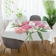 thumbnail image 6 of Flowers Pattern Rectangle Tablecloth, Dust Proof Anti Wrinkle Wipeable Table Cloth Tabletop for of Dinner Kitchen Wedding Holiday Party 54"x54" Home Decor, 6 of 7