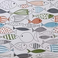 thumbnail image 2 of HipStyle - Sardinia - Modern Multi-color Fish - Cotton Printed - Designer Shower Curtain - 72" x 72" - Machine Washable, 2 of 4