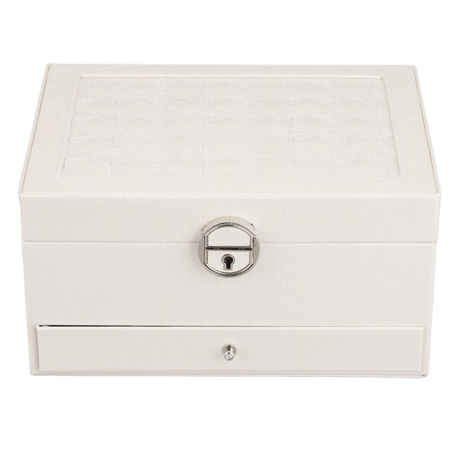 Jewelry Storage Box, Waterproof Dustproof Jewelry Storage Case Double Layer Partition Large Capacity For Household Gray,Maroon,Black,White