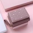 thumbnail image 2 of Heart Embroidered Faux Leather Wallet, Women's Small Cute Wallet With Multi Card Slots, 2 of 6