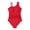 A921 Red, variant on One Piece Swimsuits for Women Padded One Shoulder Monokini Scalloped Edge Bathing Suits Ruched Tummy Control Slimming Backless Swimwear