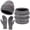 Grey, variant on FZ FANTASTIC ZONE Women Winter Beanie Hats Touchscreen Gloves Neck Scarf Warmer Set Cable Knit Slouchy Skull Cap with Fleece Lined
