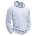 thumbnail image 6 of WTOBBY Men's Cotton Solid Color Hooded Long-Sleeve T-Shirt, Casual Base Layer Outdoor Top, Comfortable Daily Wear, Hoodie Style for Cool Weather,White L, 6 of 7