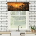 thumbnail image 3 of Fall Deer Forest Kitchen Valance Curtain Rod Pocket Wildlife Animal Elk Trees Autumn Hunting Lodge Thermal Insulated Room Darkening Curtain for Dinning Room 54 by 18 in, 1 Panel, 3 of 6