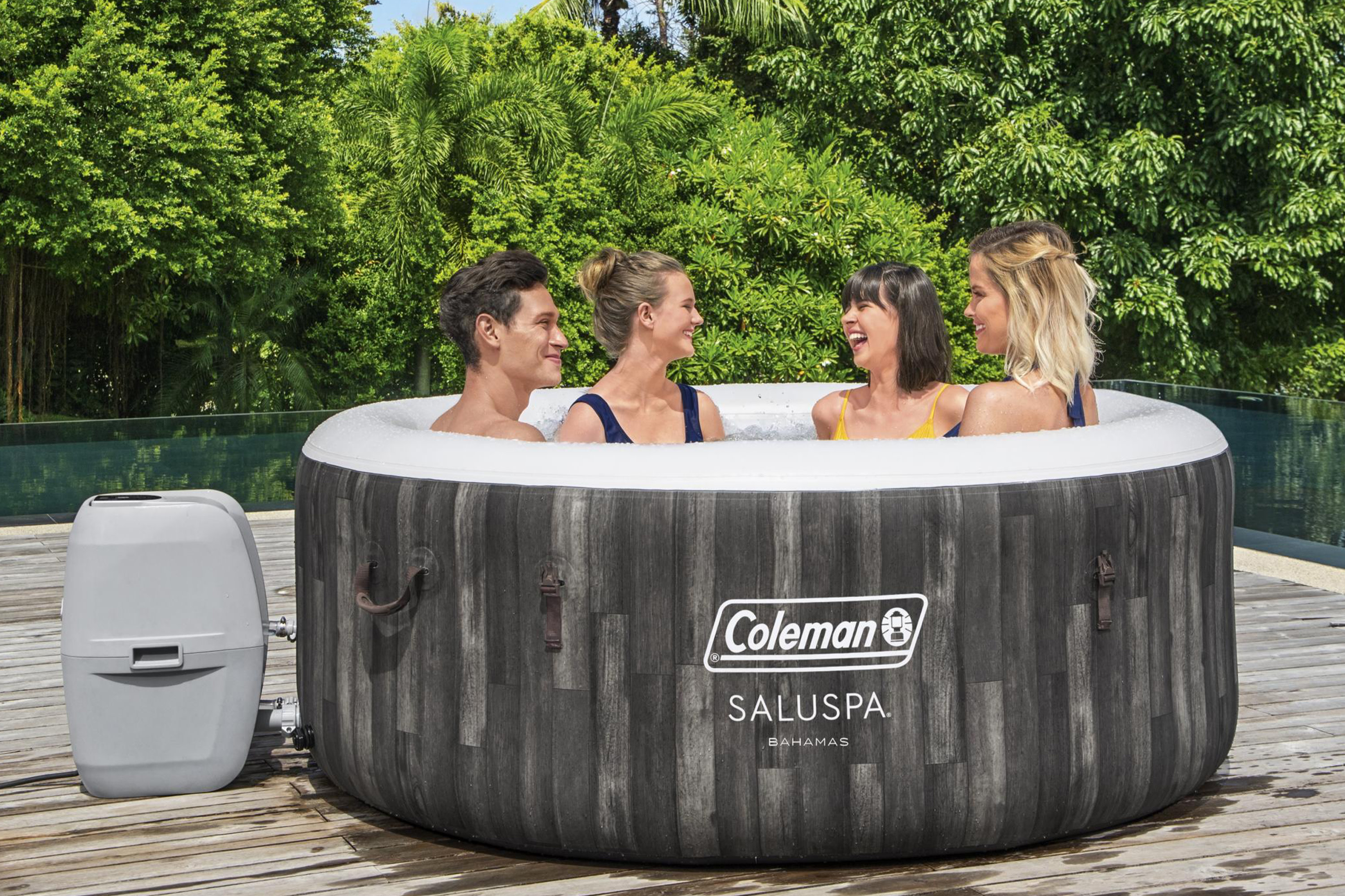 Coleman 71" x 26" Bahamas AirJet Spa Outdoor 177 gal. Spring Inflatable Hot Tub, 104˚F - image 4 of 10