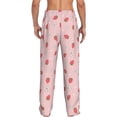 thumbnail image 3 of Daiia Floral Strawberr Men's Sleep Pant with Pockets and Drawstring,Pajama Pants-Large, 3 of 9