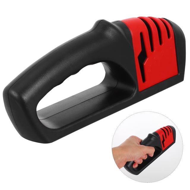 USHOBE 1Set Quick Sharpening Cutter Sharpener Red Ceramic Edge Rejuvenation for Right-handed Users