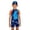 00-Blue182, variant on Byoo Little Boys Quick Dry One Piece Swimsuit with Cap UPF 50 Whale Print Swimwear for Kids,Blue