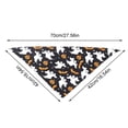 thumbnail image 4 of AuroraX Halloween Dog Bandana Scarf Halloween Cat Dog Kerchief Lightweight Triangular Soft Adjustable Pet Costume Accessories Black National Dog Day International Cat Day, 4 of 6