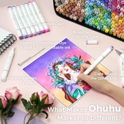 Ohuhu Alcohol Markers 320 Colors - Chisel & Fine Double Tipped Art Markers