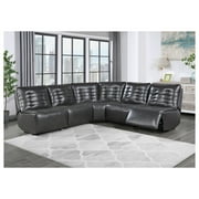 Global Furniture USA U6066 Blanche Charcoal 3PWR Sectional