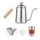 thumbnail image 3 of Juego de tetera de agua, tetera de cuello de cisne, tetera de café, juego de cafetera para acampar, tetera de cuello de cisne con gotero de café para, 3 of 9