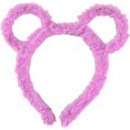 thumbnail image 5 of Women's Winter Plush Headband with Bear Ears Design, Stretchy and Warm, Purple Color for Makeup and Casual Wear, 5 of 5