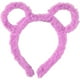 thumbnail image 5 of Diadema gruesa de felpa de invierno para mujer, con orejas de oso redondas, para maquillaje, bandana morada, 5 of 5
