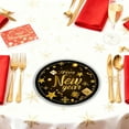 thumbnail image 5 of Kchsji Black and Gold New Year Party Tableware Set for Holiday Gatherings, Disposable Paper Plates, Cups, and Napkins for New Year’s Eve, Winter Parties, and Holiday Celebrations, 5 of 6