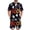 Dark Gray, variant on Halloween 2 Piece Set for Men Spiderweb Skeleton Round Neck Spooky T Shirts and Ghost Pumpkin Bermuda Funny Shorts, S