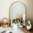 thumbnail image 2 of 24x36 Inch Gold Metal Framed Arched Bathrrom Mirror for Wall.(W2203134100), 2 of 18