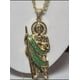 thumbnail image 3 of Collar de San Judas tadeo de oro laminado de 18 kilates, cadena dorada, 3 of 7