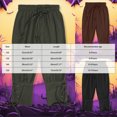 thumbnail image 4 of KPOPLK Kids Boys Medieval Pirate Pants Elastic Waist Lace Up Cuff Cropped Trousers for Kids Halloween Trousers,Size 8-10Years, 4 of 8