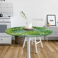 thumbnail image 6 of Round Fitted Tablecloth with Elastic Tropical Poppy Leaf Table Cover Poppy Round Elastic Tablecloth for Waterproof Wipeable Fitted Table Cloth, 6 of 7