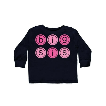 

Inktastic Big Sis Circles Gift Toddler Toddler Girl Long Sleeve T-Shirt